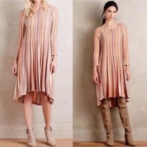 Anthropologie MOTH Nora Striped Swing Cut Sweater Dress